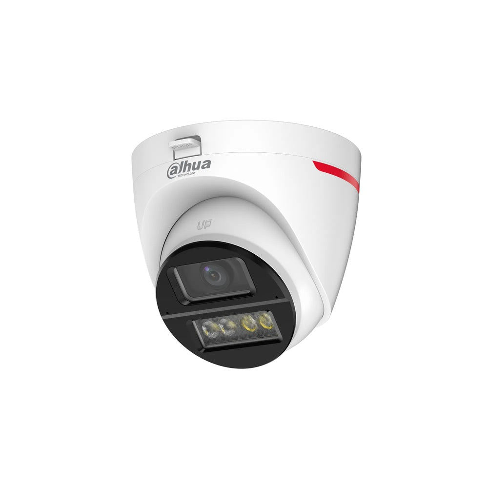 Camara Dahua HDCVI Domo 5MP Lente 2.8mm Metal Plastico Wizcolor Luz 50m Microfono Dual IP67 HAC-HDW1549X-IL-A-PRO-DIP