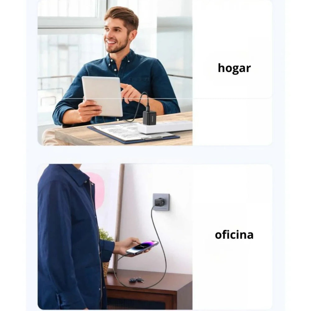 Cargador Ugreen 18W GaN Carga Rapida Diseño Ultracompacto Compatibilidad Universal 1xUSB-A QC3.0 Ultra Compacto 75953
