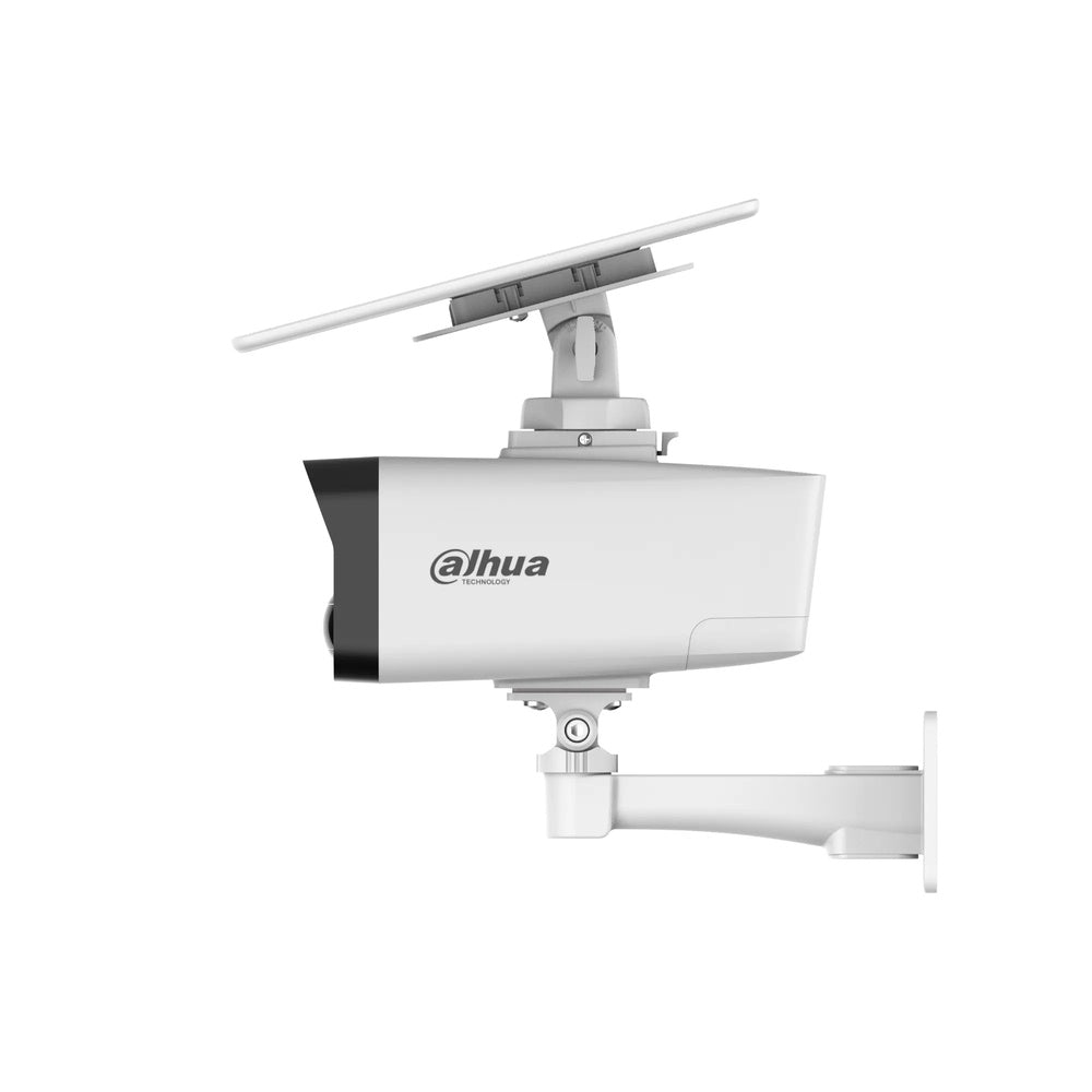 Camara IP Dahua Bala 4MP con Panel Solar y 4G Luz 30m Modo AOV MicroSD 512GB Audio 2 Vias IP67 DH-IPC-HFW2441DGP-4G-SP