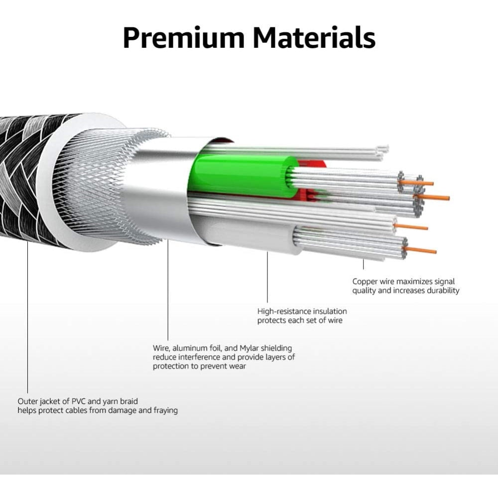 Cable Amazon Basic para Iphone Ipad USB-A a Lightning Certificado MFi de 1.8m color Gris L6LMF030-CS-R