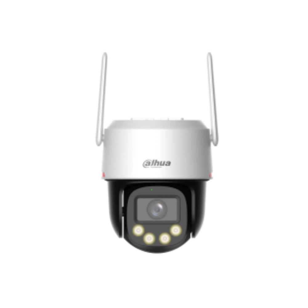 Camara IP Dahua PT 4MP Wizcolor 4G Detecta Persona y Auto Sonido y Luz Alarma Audio 2Vias IP66 SD-P4FP-PV-4G-LA-0400B-PR