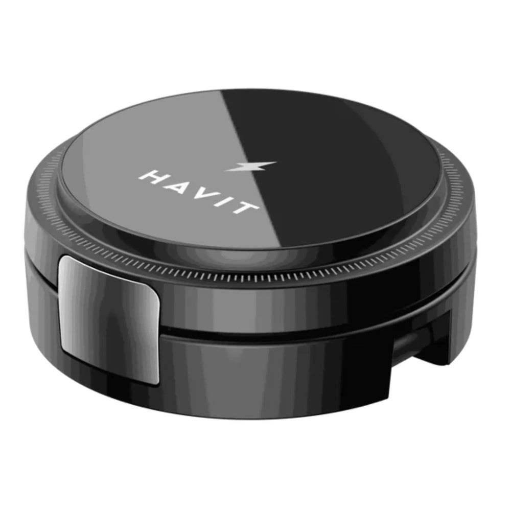 Estacion de Carga 3en1 Havit Plegable 15W Carga Rapida y Eficiente Auriculares 5W Diseño Premium y Compacto W3100