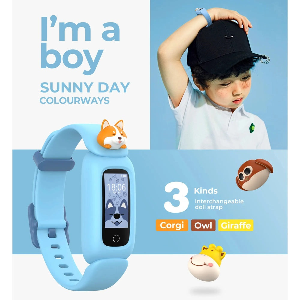 Reloj para Niño Havit con Pantalla Tactil 0.96" 160x80 Monitoreo de Salud IP68 M81-BLUE