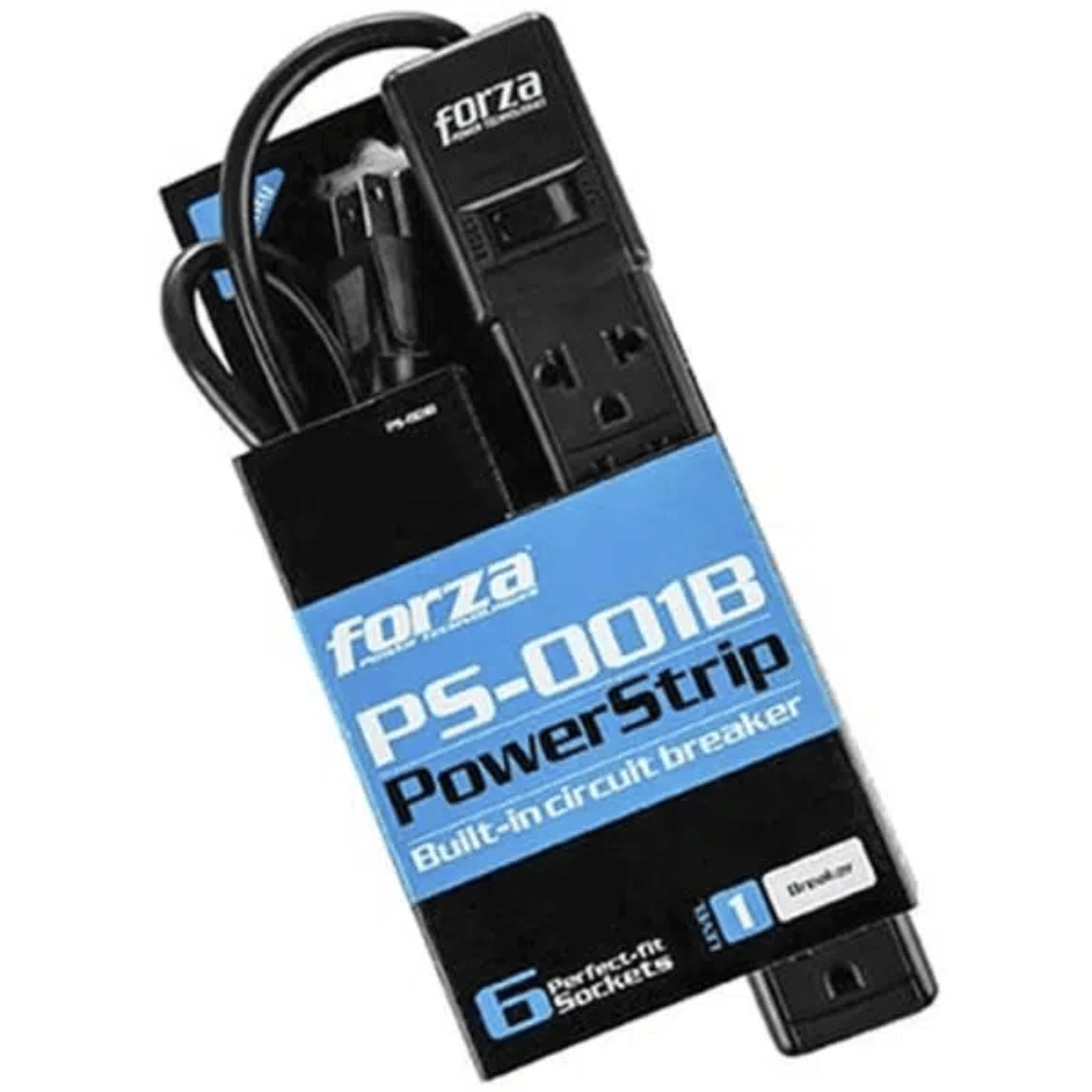 Regleta Forza 2200W 6 Tomas NEMA 5-15P Interruptor con Luz PS-001B