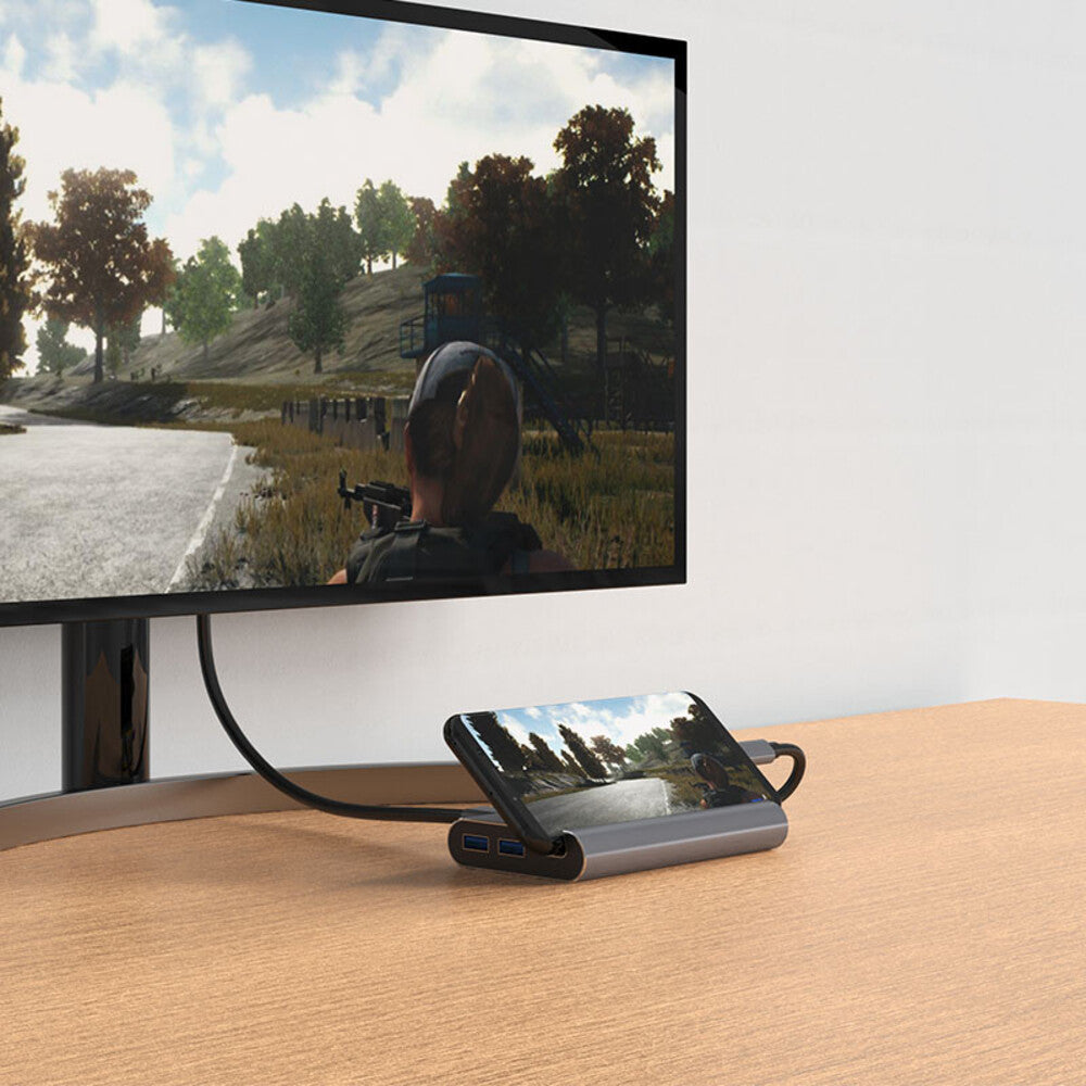 Hub USB-C Havit  7en1 con Puertos Ethernet VGA HDMI USB-C 3x USB-A 3.1 HB4001