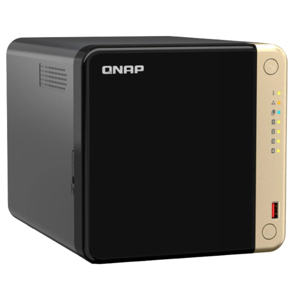 Servidor NAS QNAP de 4 Bahias Procesador Intel Celeron N5095 2.9GHz con 8GB RAM DDR4 Ampliable a 16GB, HOT SWAP, 2xEthernet 2.5GbE, 2xUSB-A 3.2, 1xHDMI 2.1 4K TS-464-8G-US