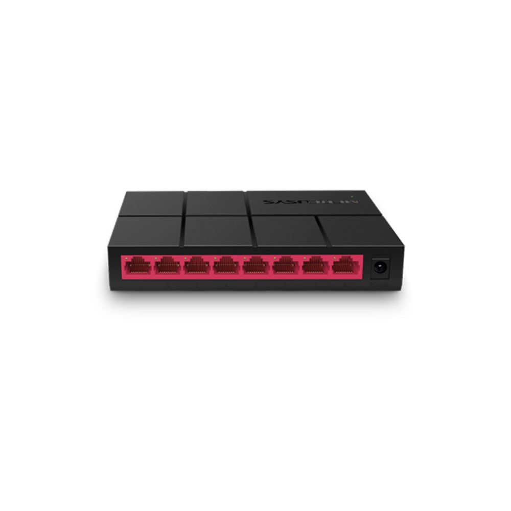 Switch Mercusys 8 Puertos 10/100/1000Mbps Para Escritorio o Montarlo en Pared Plug and Play MS108G