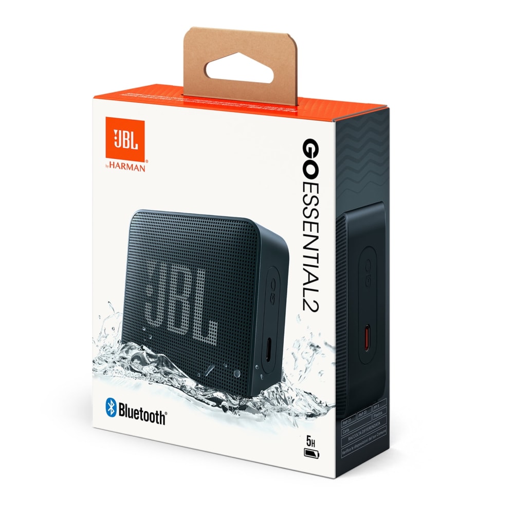 Parlante JBL Go Essential 2 Sonido JBL Pro BTv4.2 Bateria hasta 5 horas IP67 color Nego JBLGOES2BLKAM