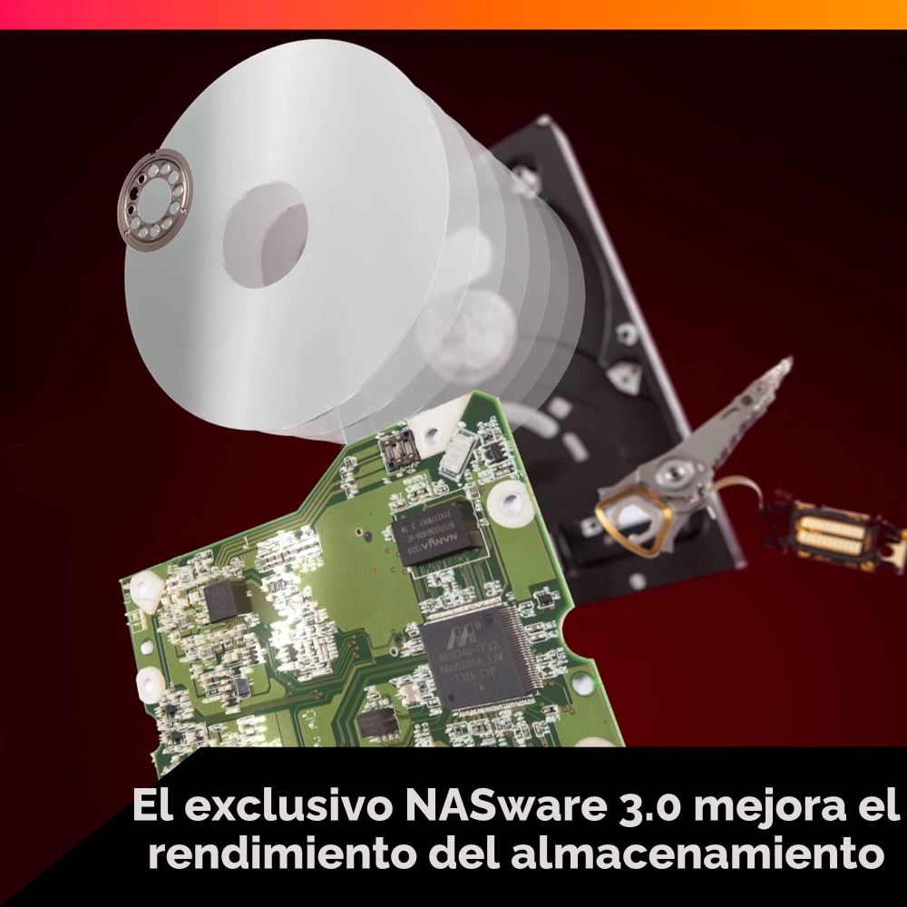 Disco Duro Western Digital Red Plus 12TB 7200RPM Sata III 6Gbps 3.5" para Sistema NAS Cache 512MB Para RAID hasta 8 Bahias WD