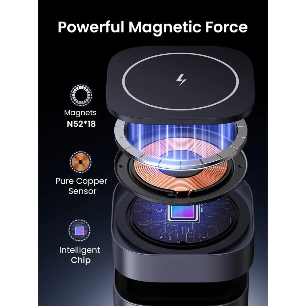 Cargador Ugreen 2en1 Inalambrico 15W para Celular y 5W para Auricular Compacto y Plegable 35278