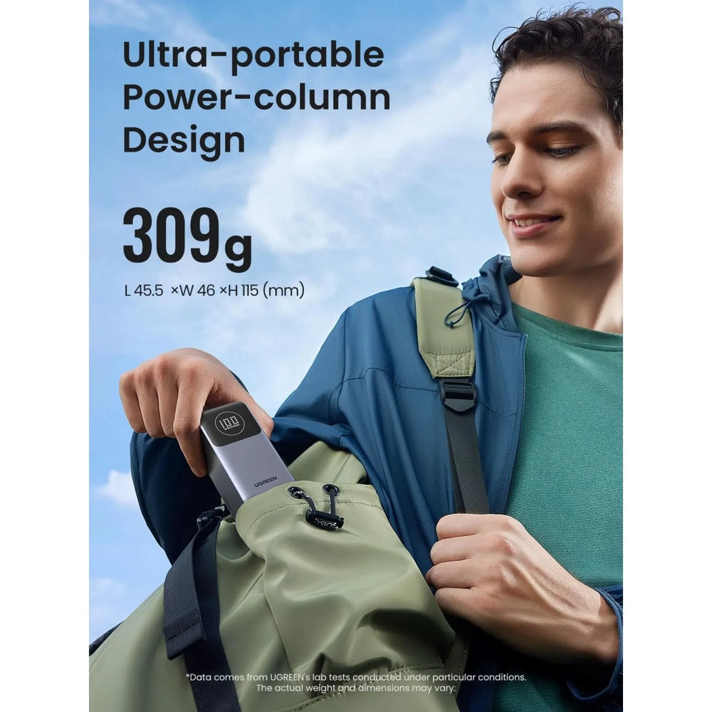 Power Bank Ugreen Nexode 12.000mAh Carga de 100W y 65W Protocolo PD, PPS QC AFC FCP SCP Puertos 1xUSB-A 1xUSB-C 35526B