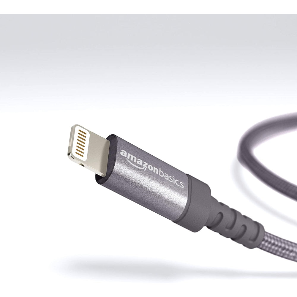 Cable Amazon Basic para Iphone Ipad USB-A a Lightning Certificado MFi de 1.8m color Gris L6LMF030-CS-R