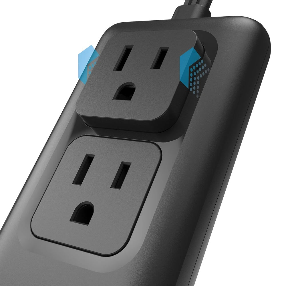 Cargador Rapido Forza 35Watts con Regleta de 1250Watts Salida 2xNEMA 5-15R 1xUSB-A 2xUSB-C PS-1100USBC