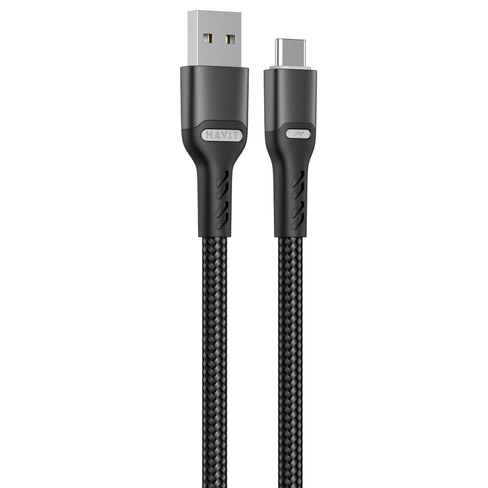 Cable de Carga Havit USB-A a USB-C 3Amp Longitud 1mt Transferencia Datos+Carga CB6217-BK