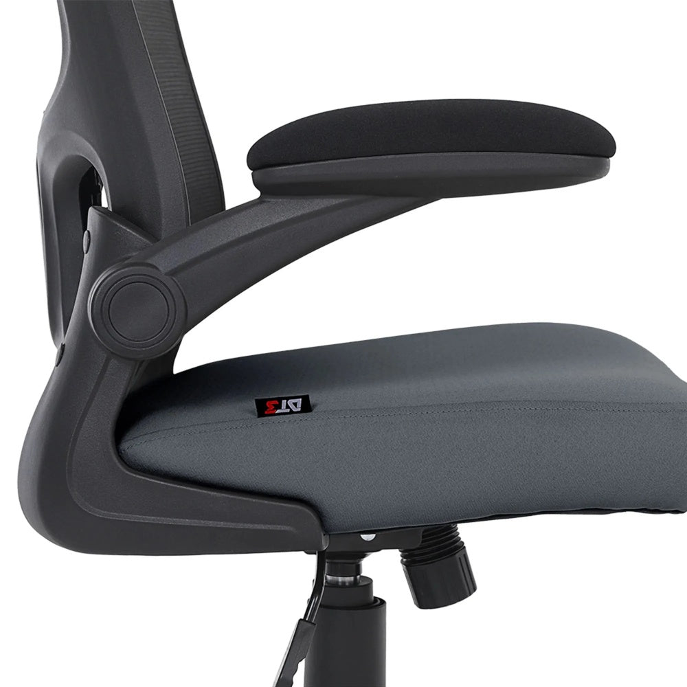 Silla de Oficina DT3 Ergonomica Revestimiento Malla Spandex en el Respaldar Apoyo Lumbar color Gris Oscuro 13906-9