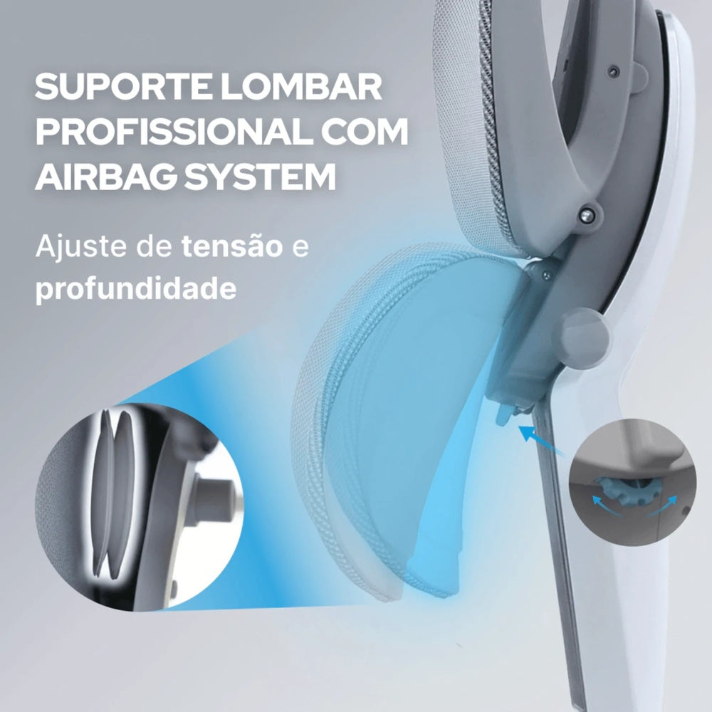 Silla de Oficina DT3 Ergonomica Revestimiento Mesh Vintex Estructura de Aluminio y Nylon Brazon con Ajuste 6D 14523-5