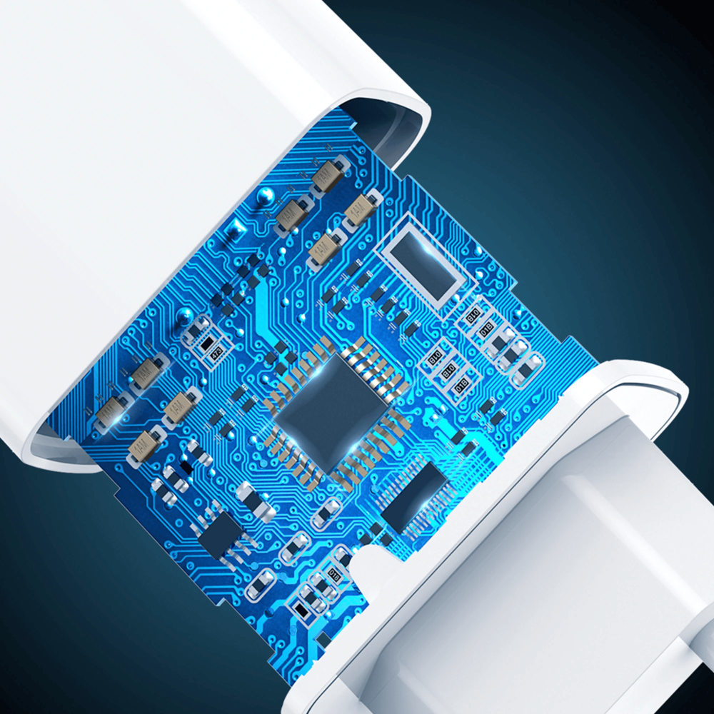Cargador Havit PD20W + QC 3.0 USB-A 5/9/12V USB-C 5/9/12V color Blanco HV-UC111-US-W