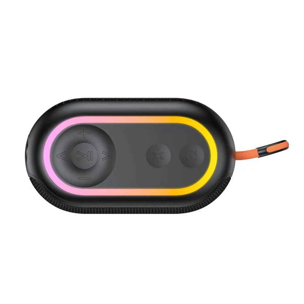 Parlante Havit Bluetooth Portatil RGB 6W Bateria hasta 6 horas BT USB TFT TWS Manos Libres color Negro IPX5 SK809BT-BK