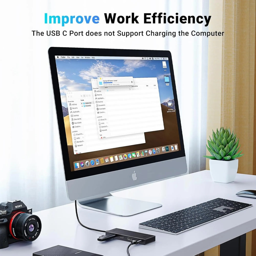 Hub Ugreen USB-C 4en1 2xUSB-C 3.2 + 2xUSB-A 3.2 10Gbps Ultrarapido Compatibilidad Universal 35583