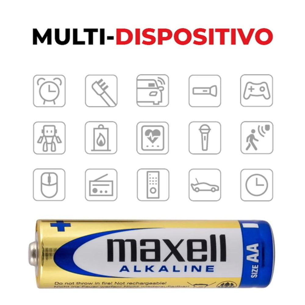 Pack de 4 Pilas Maxell AA Alcalina 723465
