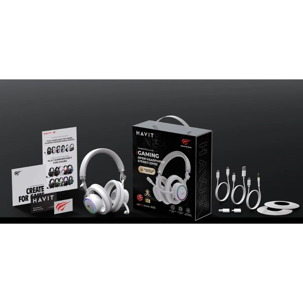 Audifonos de Oide Abierto Havit Gamer RGB Audio Espacial con Seguimiento de Cabeza Amplia Compatibilidad Fuxi-H8-BKOCH