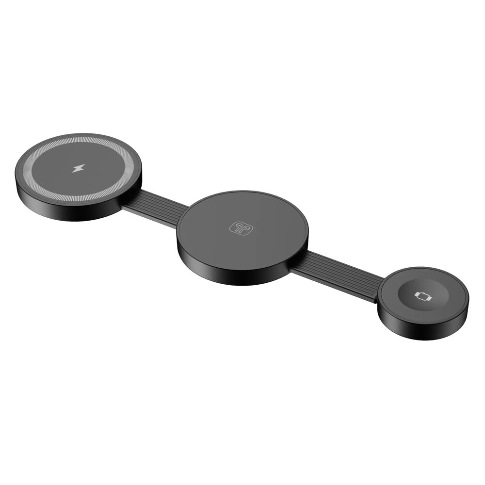 Estacion de Carga 3en1 Havit Plegable 15W Carga Celular Audifonos y Reloj al Mismo Tiempo Diseño Plegable Negro W3105-BK