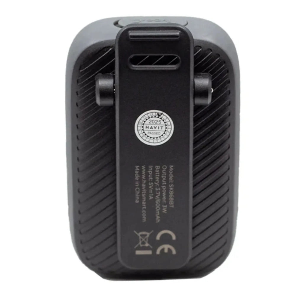 Parlante Havit Bluetooth Portatil RGB 6Watts Bateria hasta 9.5h Puerto de Carga USB-C BTv5.3 IPX7 SK868BT