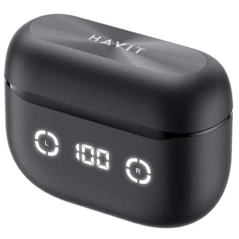 Audifonos Inalambricos Havit con ANC+ENC Bateria hasta 6.5 horas Puerto de Carga USB-C Alcance 10m TW984-BK