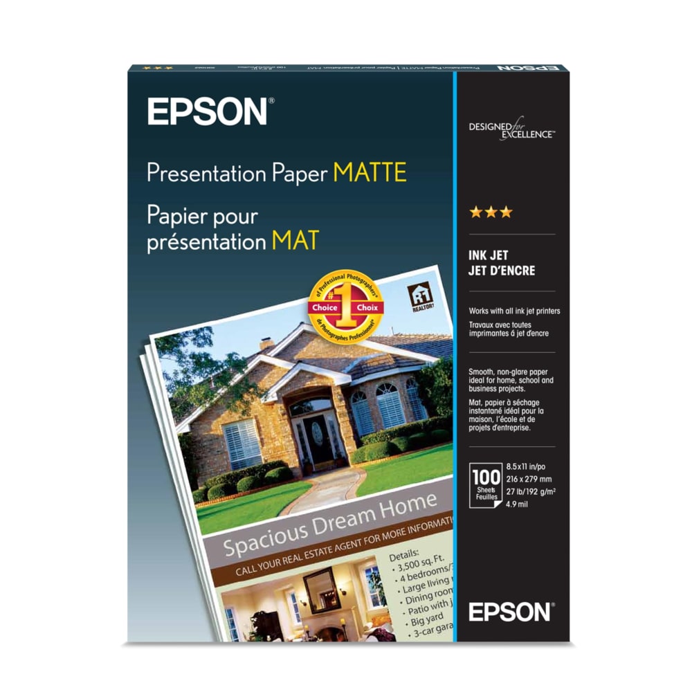 Papel Fotografico Epson Brillante sin Borde de 4" x 6" caja de 100 Hojas S042038