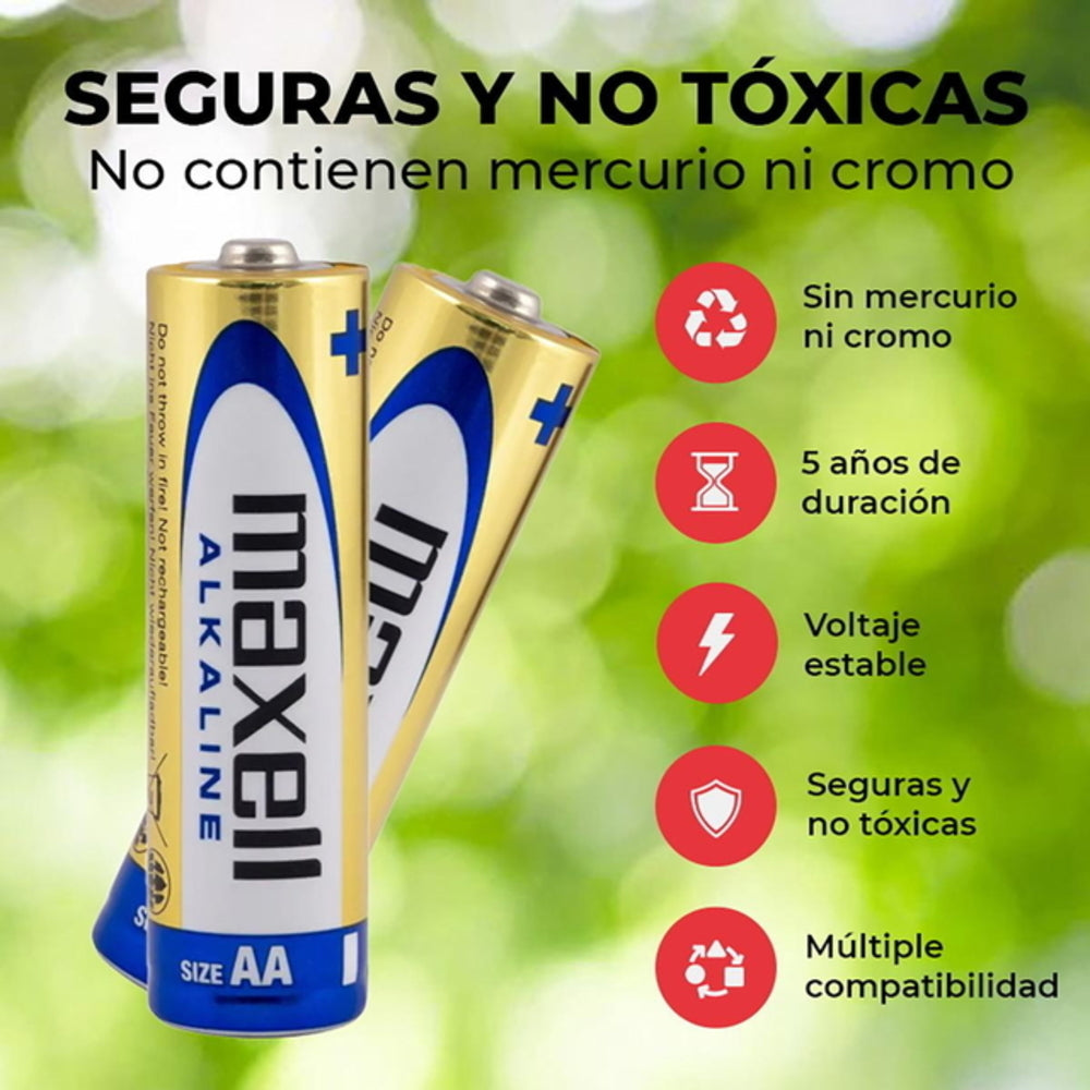 Pack de 4 Pilas Maxell AA Alcalina 723465