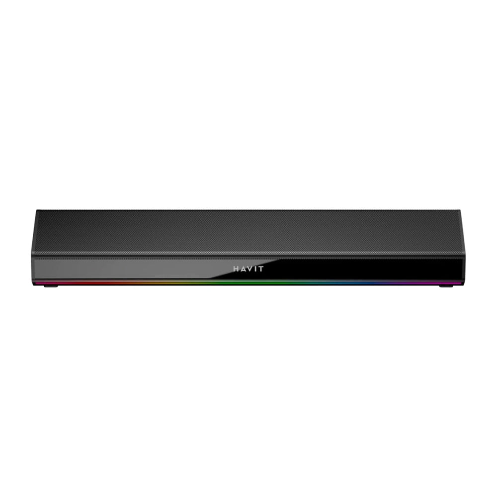Barra de Sonido Havit RGB 10W RMS 5Wx2 Conexion Dual USB-C y BT v5.0 Autonomia 7horas Alcance 10m SK770BT