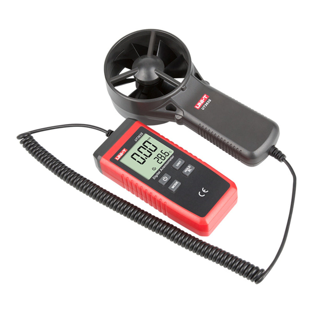 Anemometro Digital Uni-T Mide Velocidad y Temperatura del Viento UT363S
