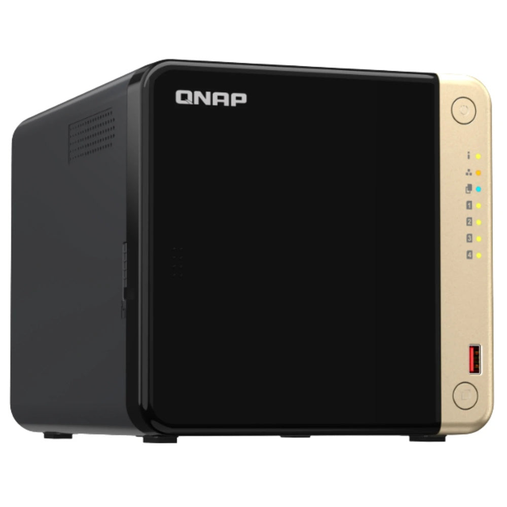Servidor NAS QNAP de 4 Bahias Procesador Intel Celeron N5095 2.9GHz con 8GB RAM DDR4 Ampliable a 16GB, HOT SWAP, 2xEthernet 2.5GbE, 2xUSB-A 3.2, 1xHDMI 2.1 4K TS-464-8G-US