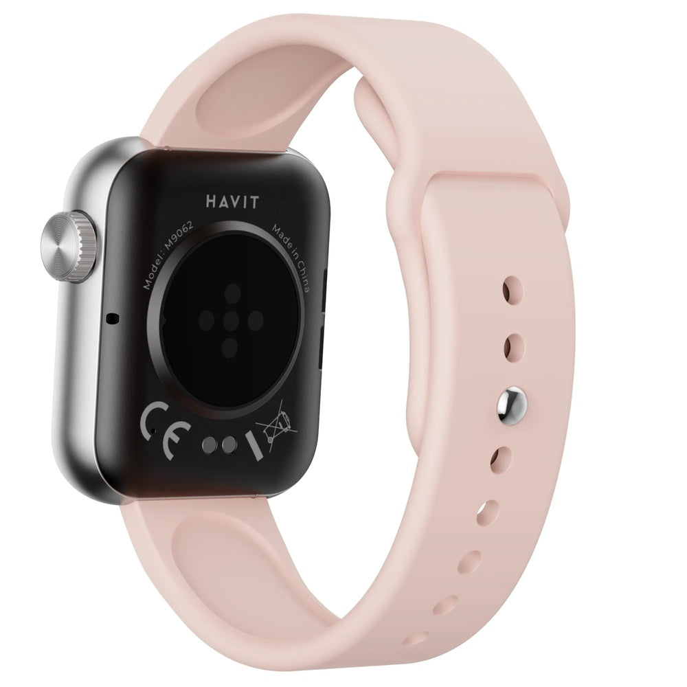 Reloj Smartwatch Havit Multifuncion color Rosado Pantalla Touch 1.85" Llamada Bluetooth Resistente al Agua IP68 M9062-P