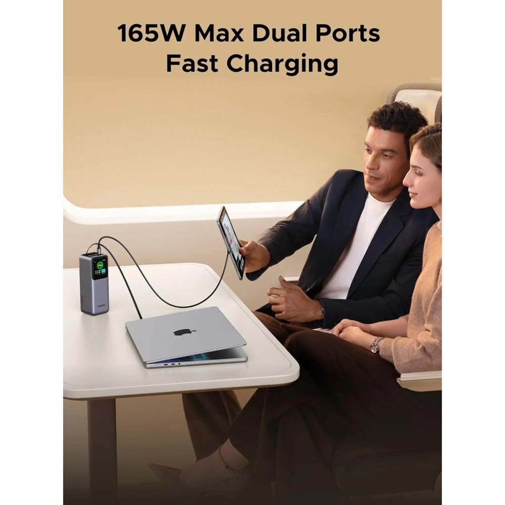 Power Bank Ugreen Nexode 20.000mAh Carga Ultrarapida 100W y 65W Pantalla TFT Inteligente Cable USB-C 55987B