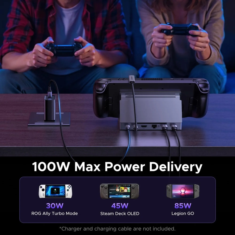 Base Dock Ugreen 6en1 para Steam Deck HDMI 4K 120Hz 2xUSB-A 3.0 5Gbps USB-C 3.0 5Gbps Ethernet PD 100W 75126
