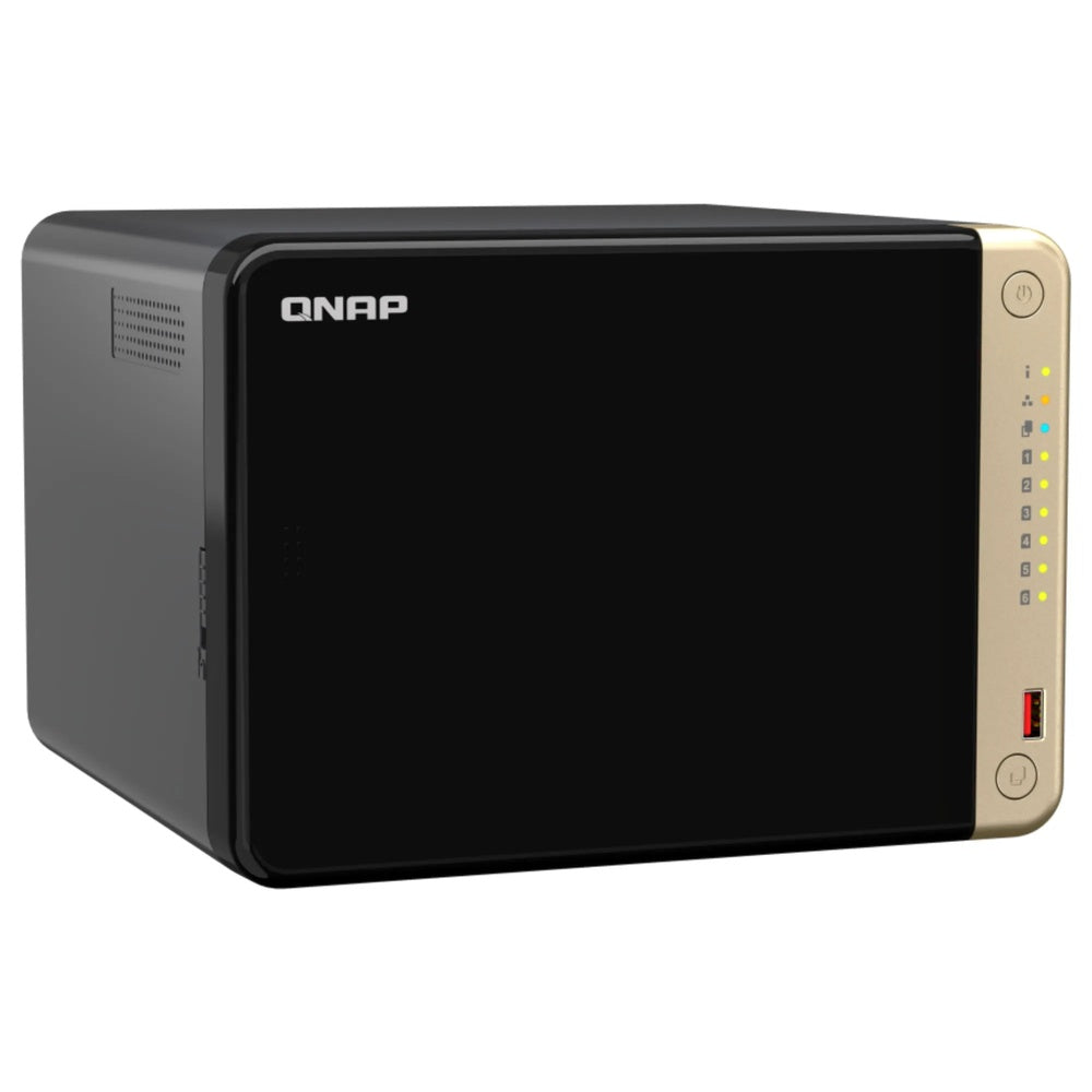 Servidor NAS QNAP de 6 Bahias Procesador Intel Celeron N5095 2.9GHz con 8GB RAM DDR4 Ampliable a 16GB, HOT SWAP, 2xEthernet 2.5GbE, 2xUSB-A 3.2, 1xHDMI 2.1 4K TS-664-8G-US