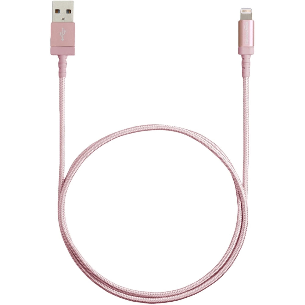 Cable Amazon Basic para Iphone Ipad USB-A a Lightning Certificado MFi de 1.8m color Rosado L6LMF080-CS-R