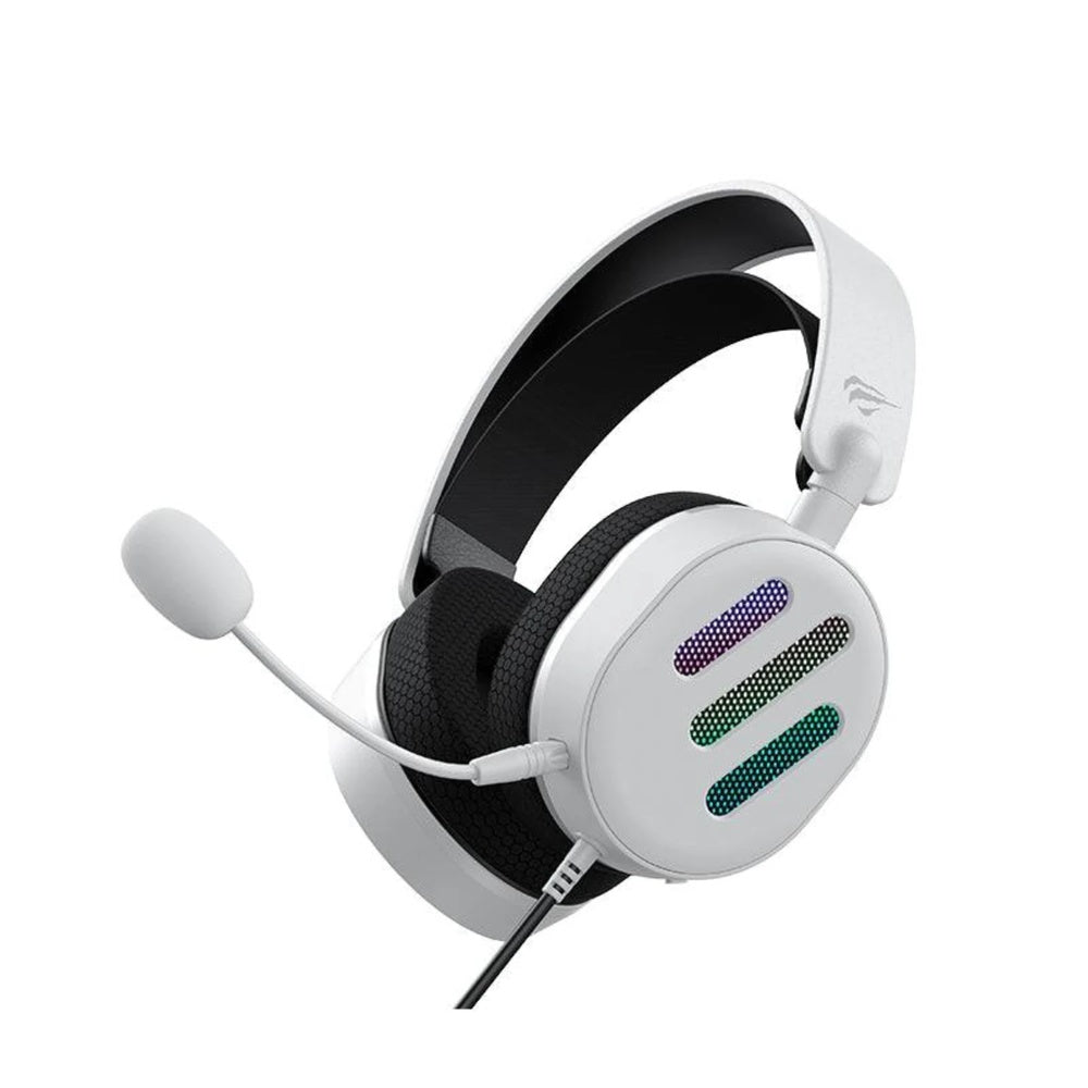 Audifono Gamer Havit 7.1 20Hz-20KHz Luces RGB Microfono Omnidireccional Desmontable Driver 50mm H2038U-WBK