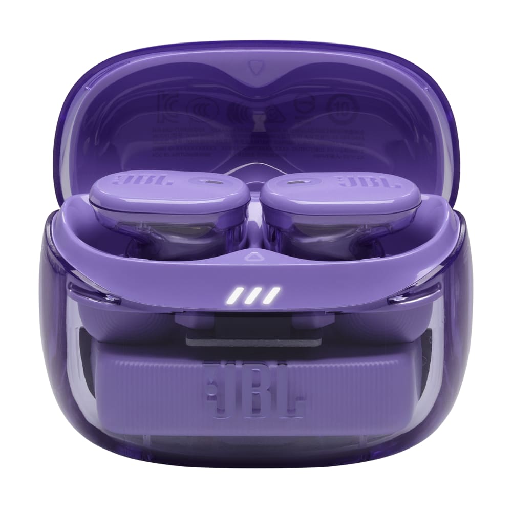 Audifonos JBL Tune Buds2 Ghost Pure Bass Sonido Espacial AND 6 Microfonos para Llamada Bateria hasta 12 horas IP54 color Mora