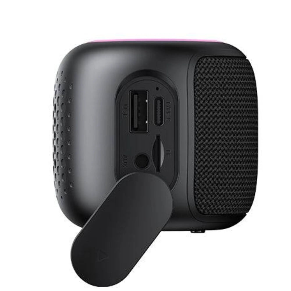 Parlante Havit Bluetooth Portatil RGB 6W Bateria hasta 6 horas BT USB TFT TWS Manos Libres color Negro IPX5 SK809BT-BK