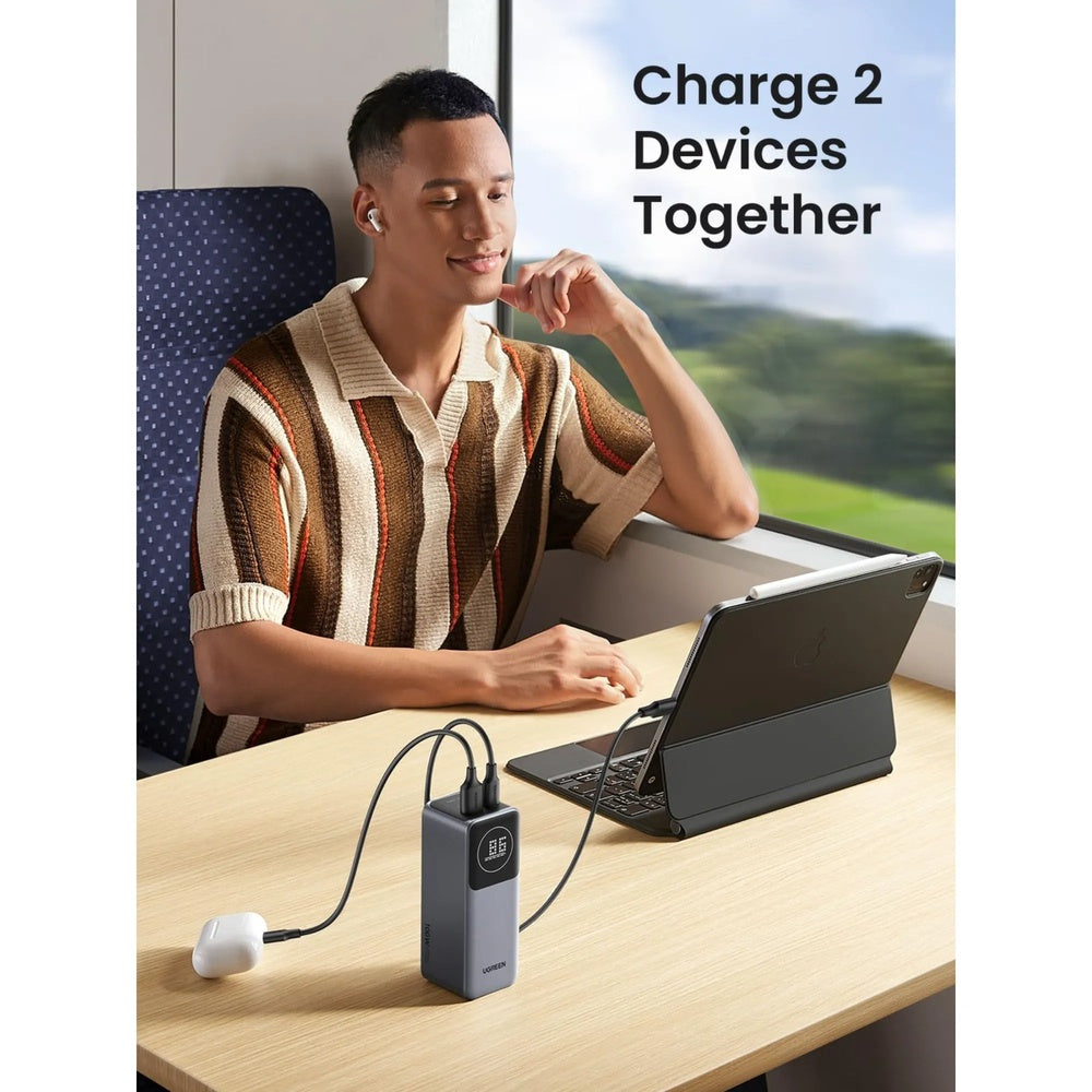 Power Bank Ugreen Nexode 12.000mAh Carga de 100W y 65W Protocolo PD, PPS QC AFC FCP SCP Puertos 1xUSB-A 1xUSB-C 35526B