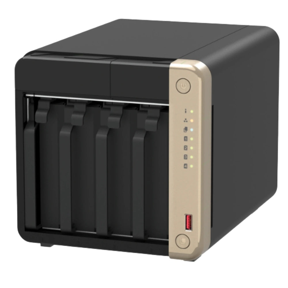 Servidor NAS QNAP de 4 Bahias Procesador Intel Celeron N5095 2.9GHz con 8GB RAM DDR4 Ampliable a 16GB, HOT SWAP, 2xEthernet 2.5GbE, 2xUSB-A 3.2, 1xHDMI 2.1 4K TS-464-8G-US