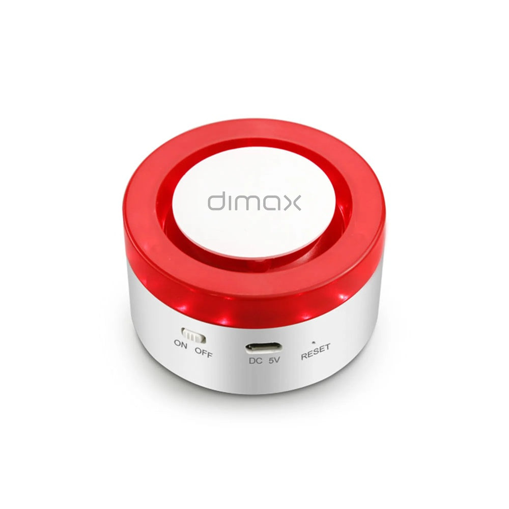 Kit de Alarma Smart Dimax WiFi Incluye Hub Sirena Contacto Magnetico Sensor de Mov. Control Remoto APP Celular R323