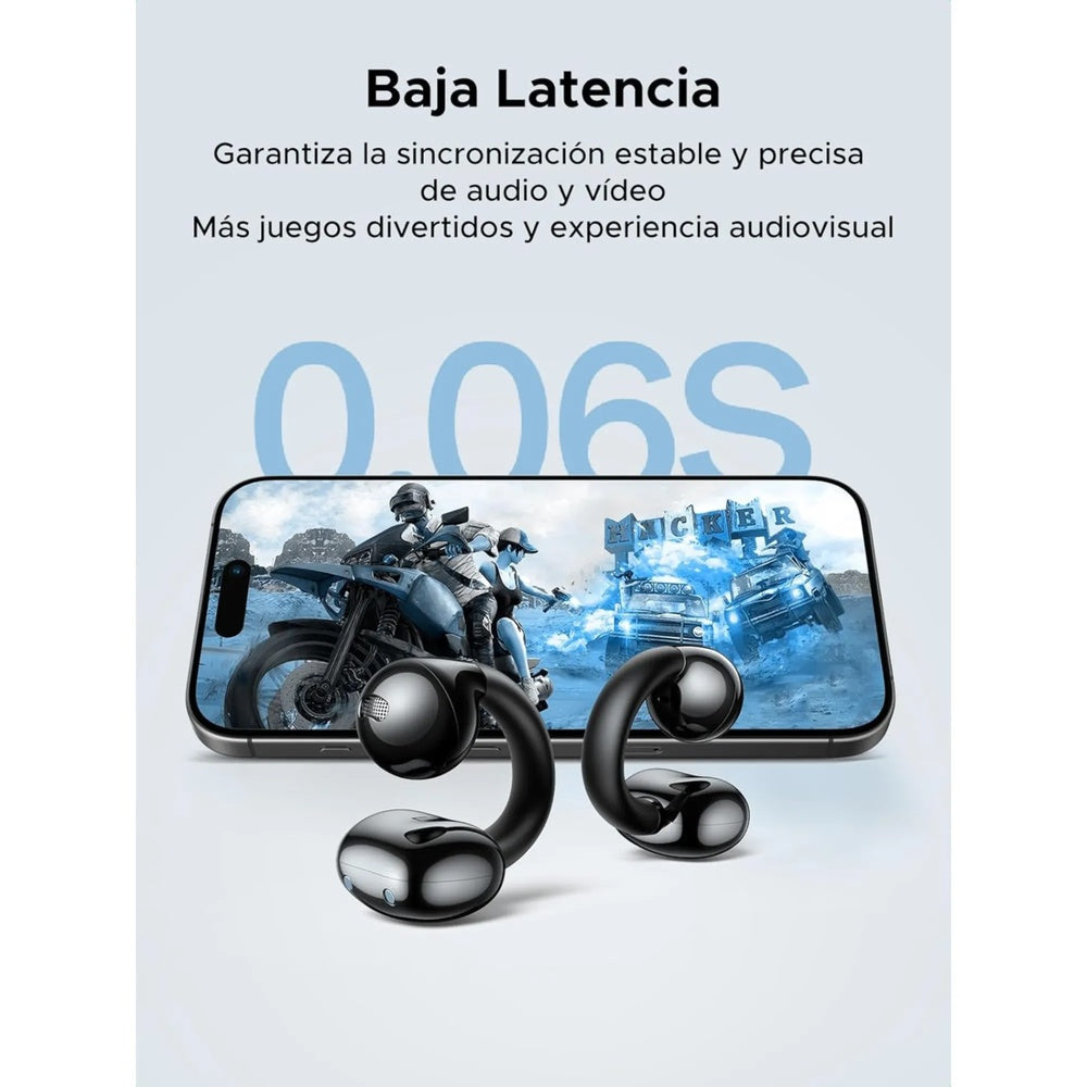 Auriculares Ugreen HiTune S3 Open-Ear BT v5.4 Carga Ultra Rapida Cancelacion de Ruido Bateria 30horas IP5X 45785