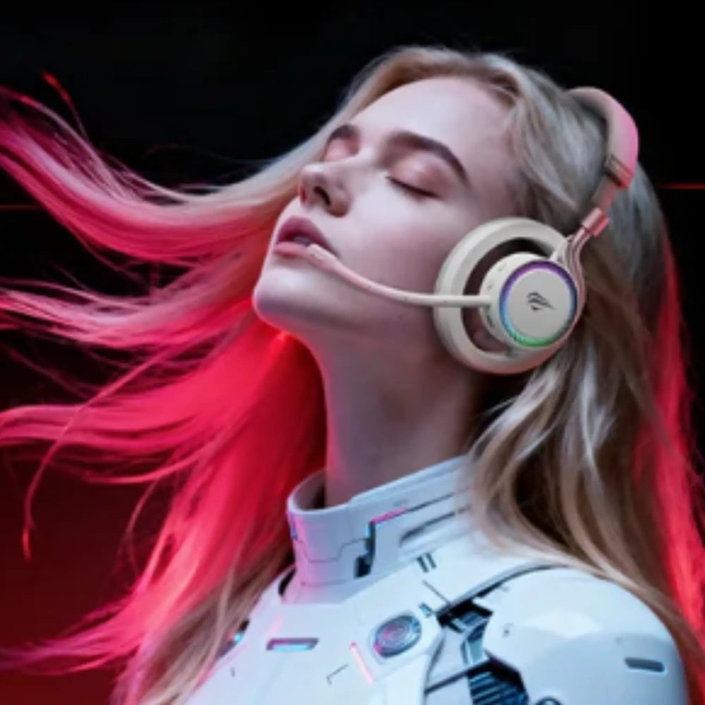 Audifonos de Oide Abierto Havit Gamer RGB Audio Espacial con Seguimiento de Cabeza Amplia Compatibilidad Fuxi-H8-BKOCH