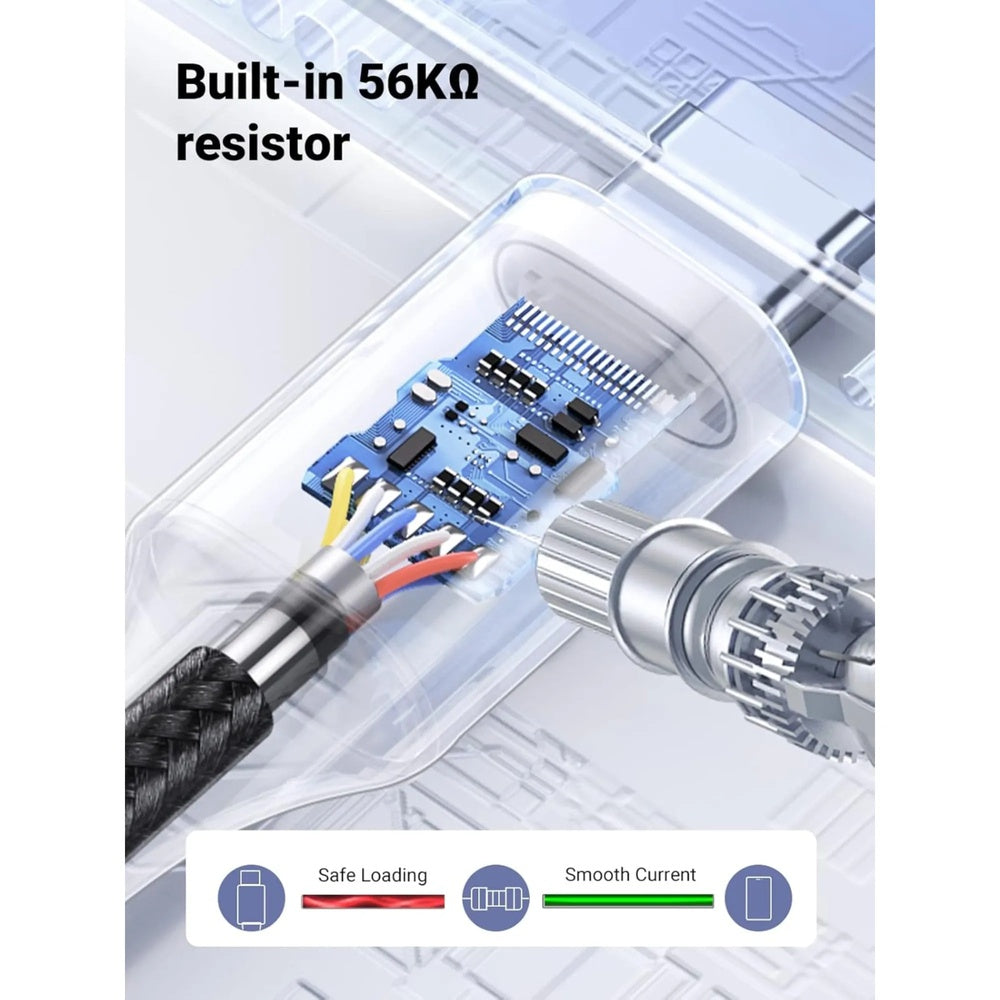 Cable Ugreen USB-C a USB-A 18W Conectores de Aleacion de Aluminio Transferencia de Datos Nylon Ultra Resistente 60126