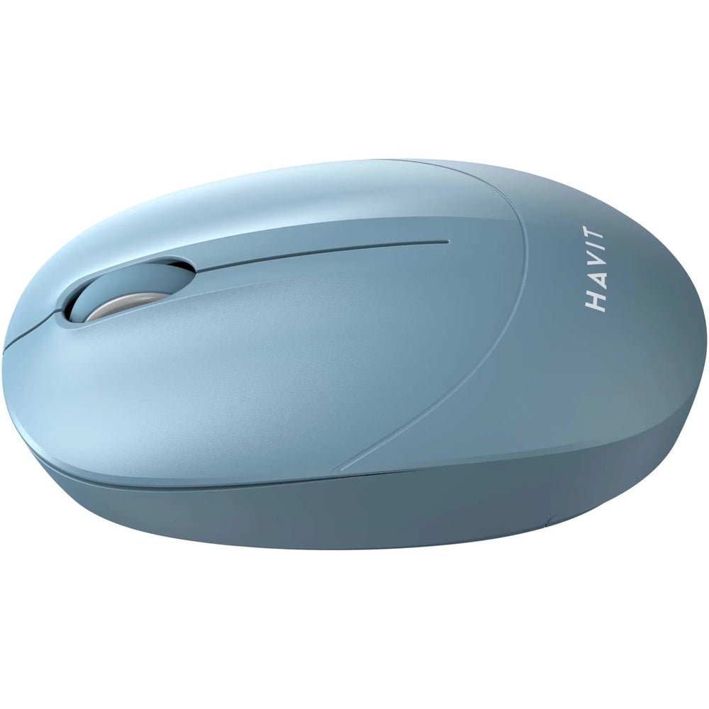 Mouse Havit Inalambrico 1600DPI 3 Botones Conexion Dual 2.4GHz y USB Alcance 10m color Azul MS54GT-BL