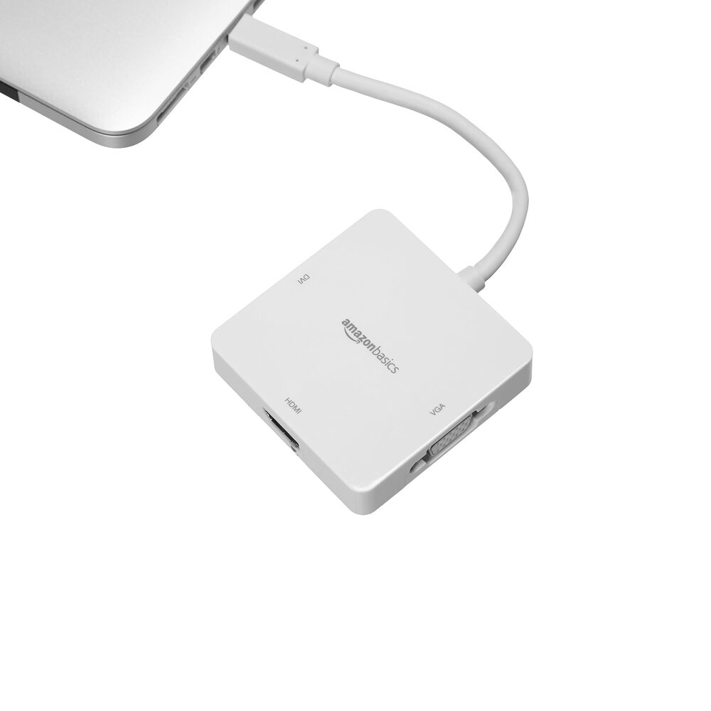 Adaptador Hub Amazon Basic Mini Display Port Thunderbolt 2 a HDMI VGA DVI JVAR_5