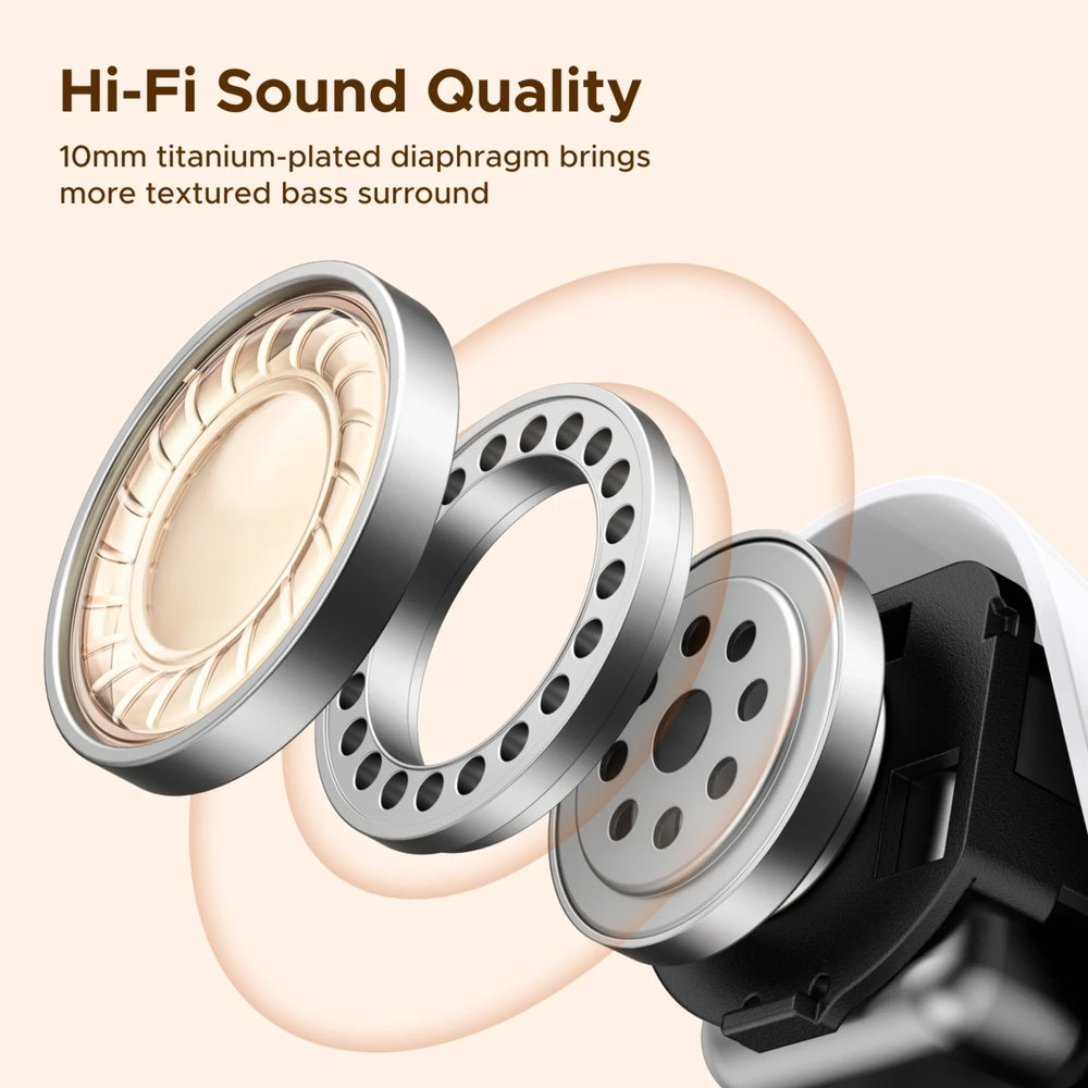 Audifonos Ugreen Inalambricos Driver 10mm Sonido Potente y Audio Espacial Llamada HD ENC BTv6.0 Bateria 7hr IP5X 75627